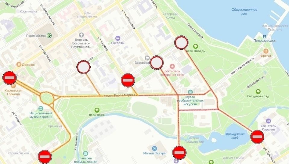 В День Победы в Петрозаводске изменится схема движения