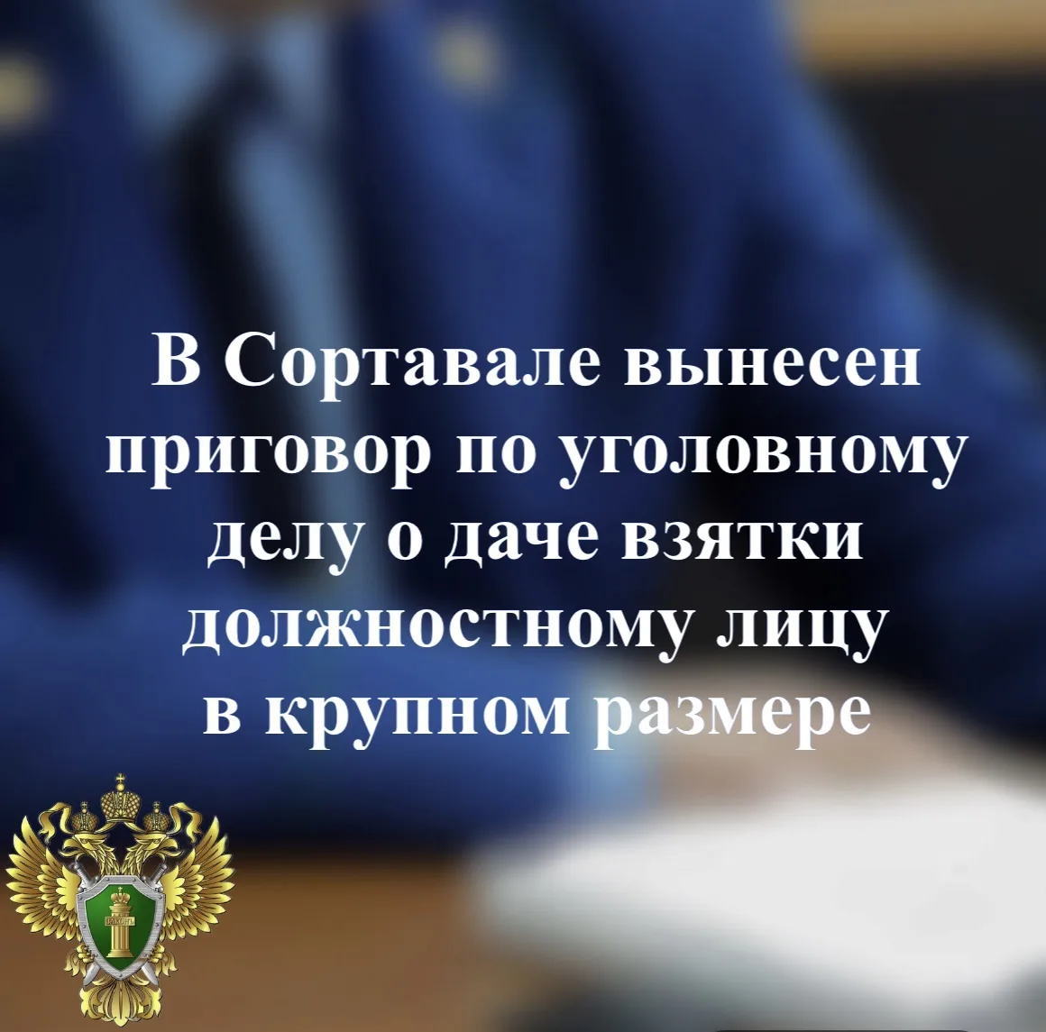 Прокуратура города Сортавала подержала государственное обвинение по уголовному делу в отношении 61-летнего жителя города Санкт-Петербурга